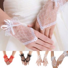 Lace Fingerless 1 Pairs Bowknot Bride Party Gloves Short Gloves Wedding Glov