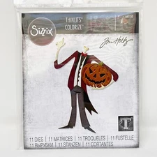 Sizzix Thinlits Tim Holtz Halloween Cutting Dies Pumpkinhead Colorize 665553 NEW