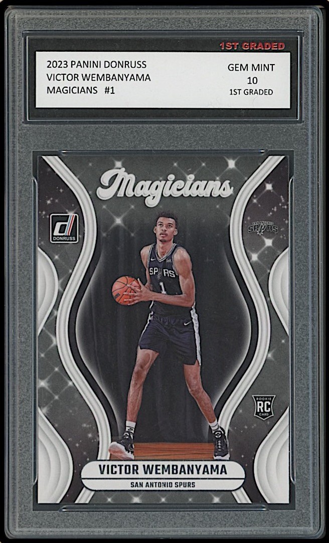 2023-24 Victor Wembanyama Panini NBA Hoops 1st Graded 10 Magicians 