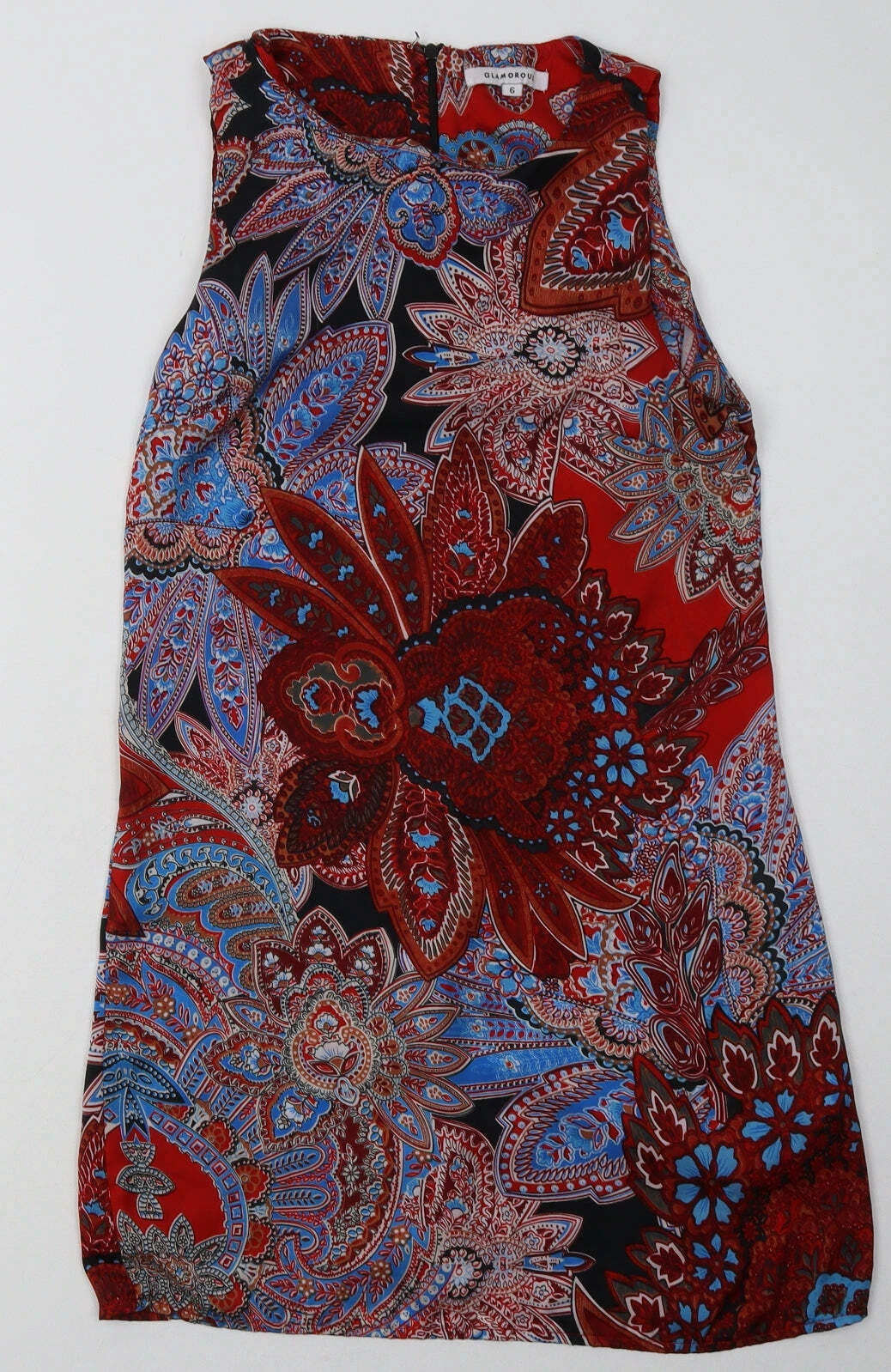 Glamorous Womens Red Polyester Blend A-Line Size 6