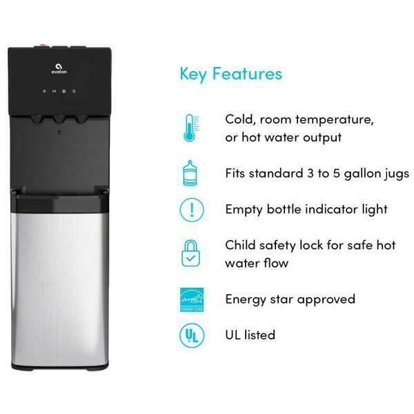 Avalon 3 Temp Bottom Loading Stainless Steel Bottle Water Dispenser
