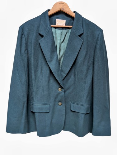Blazer Femme Pendleton 100% Laine - Taille M, Vert, Occasion Très Bon état, Fait Aux USA