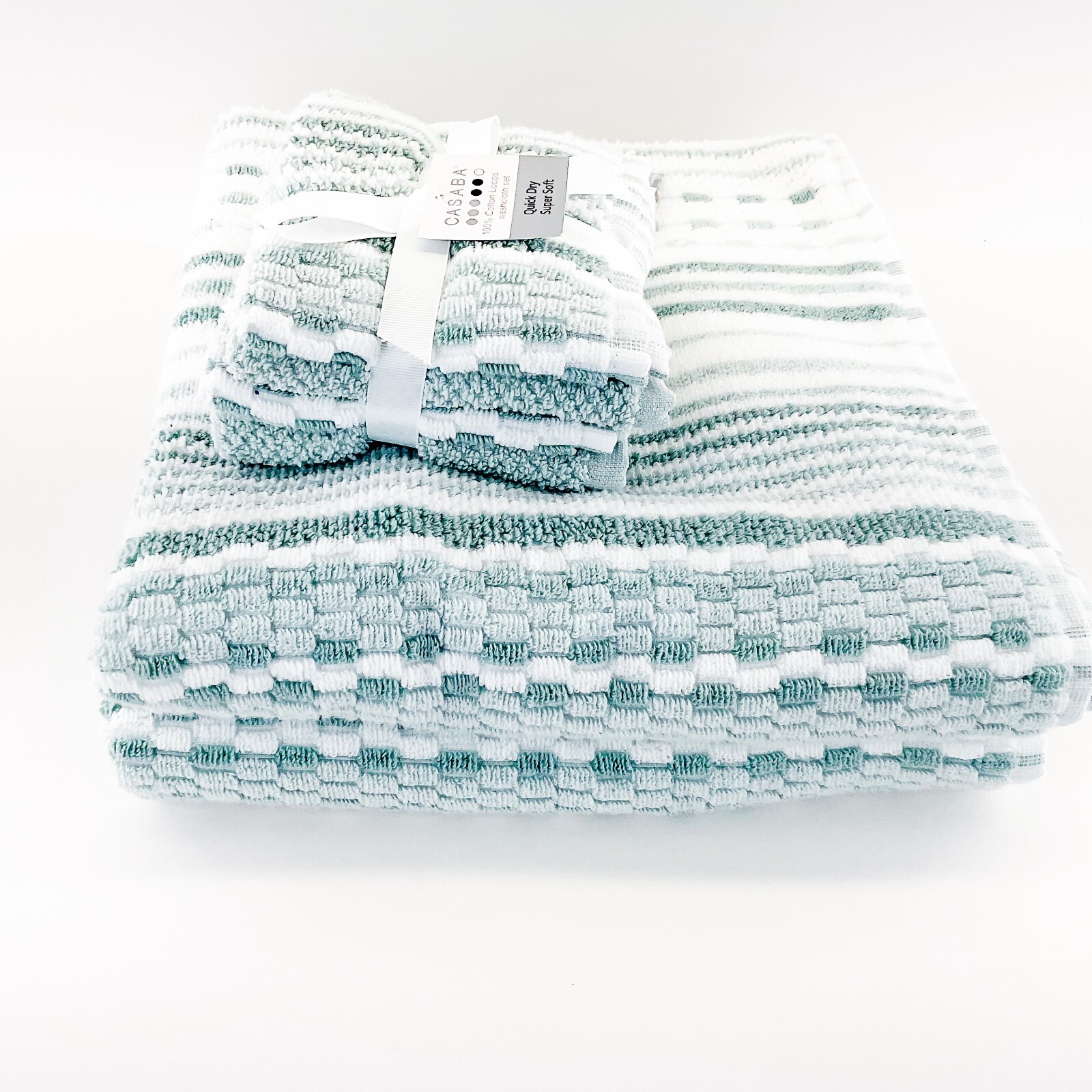 Casaba 6 Towels Set 2 Bath 4 Washcloth Cotton New eBay