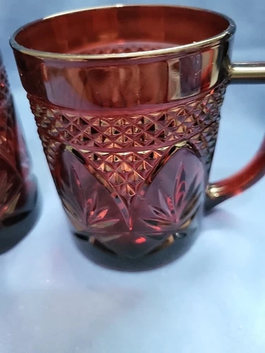 Vintage Cristal D'Arques Durand Luminarc Arcoroc France Coffee/tea Mugs. 2 piece