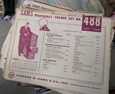 Lot De Manuels Sams Photofacts Vintage Pour Télévisions (1960-1989) - En Occasion, état Variable