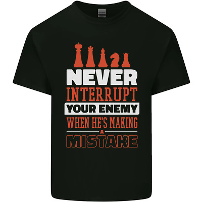Lustiges Schach unterbreche nie deinen Feind Herren Baumwolle T-Shirt Tee Oberteil