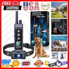 4265ft Waterproof Shock Collar for Dogs - Rechargeable & Adjustable Training