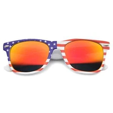 Festival USA Stars & Stripes Mirrored Lens Novelty Sunglasses 9960