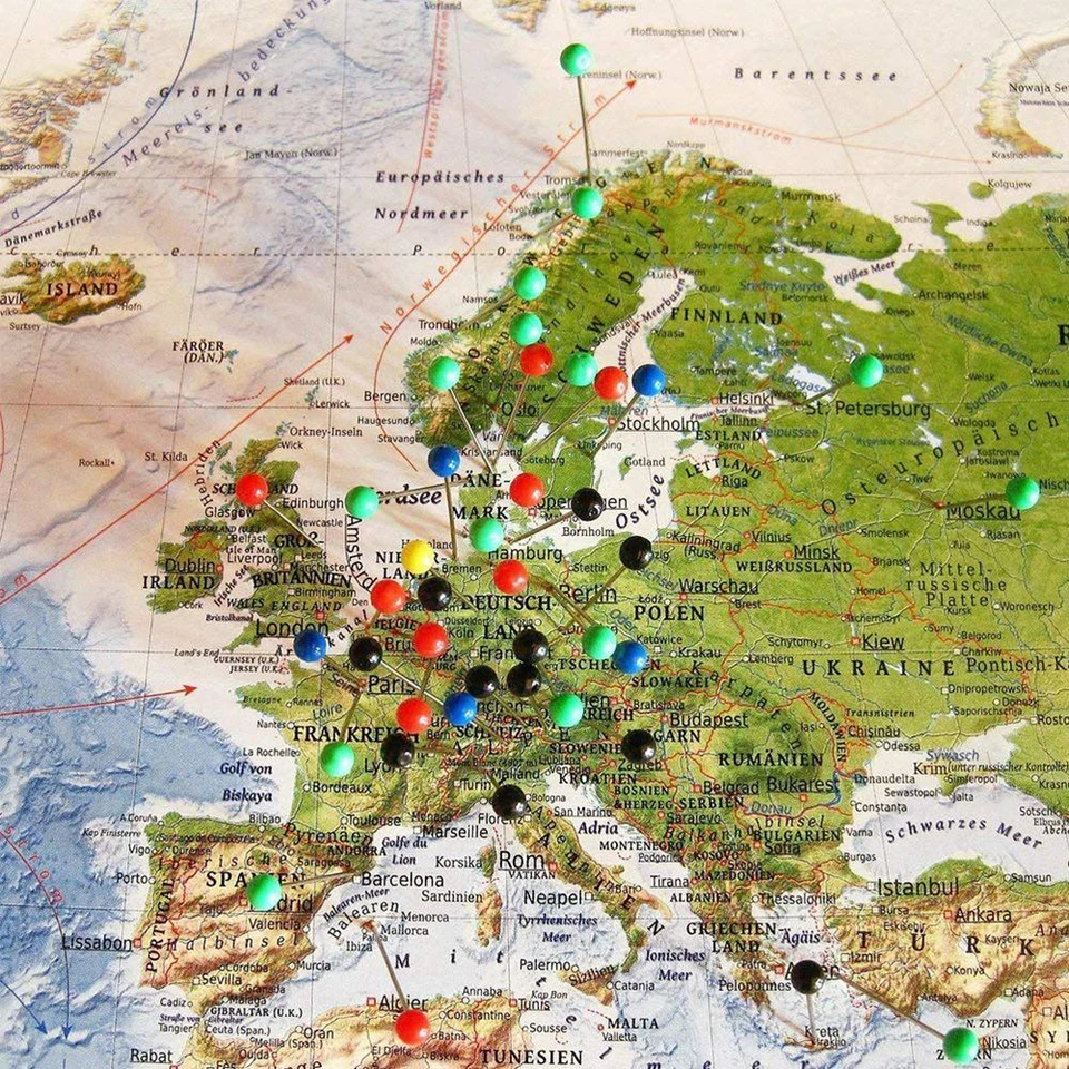 Office School Thumbtacks Push Pins Map Tacks Plastic Head with Steel Point - image 4 of 4
