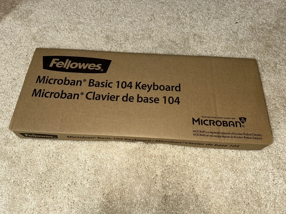 Keyboard Antimicrobial Protection Fellowes Microban Basic 104 USB QTY:5 LOT - Image 2 of 4