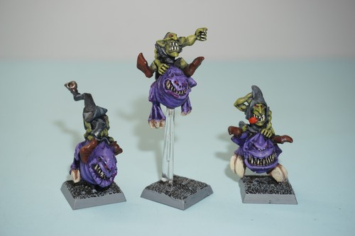 Warhammer Fantasy Citadel Night Goblin Squig Hoppers x 3 Metal - Picture 7 of 7