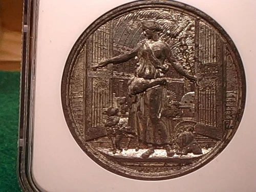 1854 NY HK-8 So-Called Dollar- NGC UNC Details.  Environmental Damage.  RARE