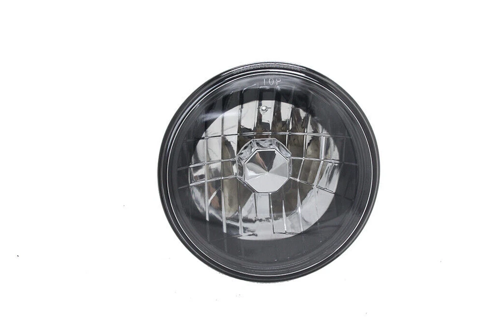 Faros redondos rojos halo de 7" pulgadas lente transparente carcasa negra cristal cromo Foto 4 de 4