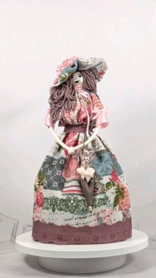 Doll English Lady Of Regency Era, Doll With Umbrella JANE AUSTEN, Handmade Dolls