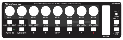 Overlay ''MC Ableton Live'' für Behringer X-Touch Mini