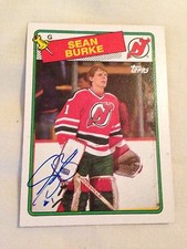 Sean Burke HAND SIGNED 1988 Topps Rookie Card w/COA