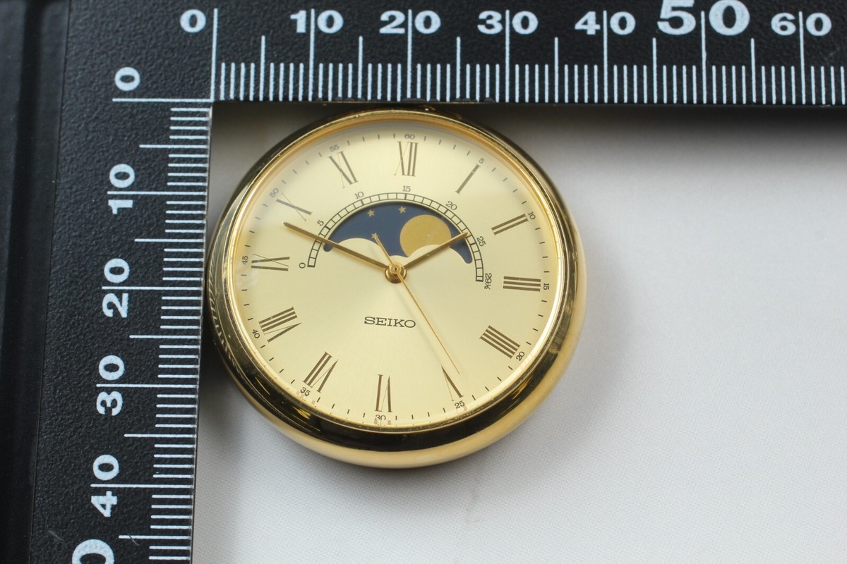 New Batt 【N MINT】 Vintage Seiko Moon Phase 7424-0010
