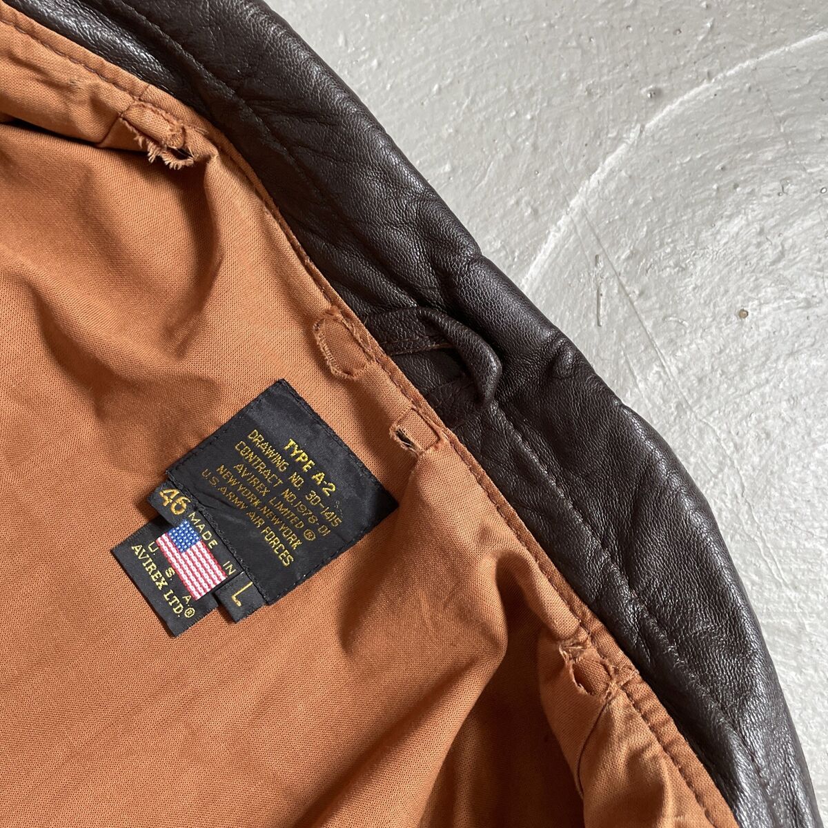 Vintage Avirex Goatskin Leather A-2 Flight Bomber Jacket Vintage Avirex Goatskin Leather A-2 Flight Bomber Jacket