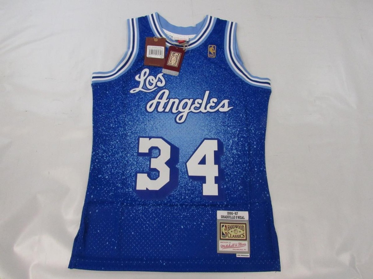 1996-97 Shaq O'Neal #34 Lakers Mens Mitchell & Ness Swingman Blue