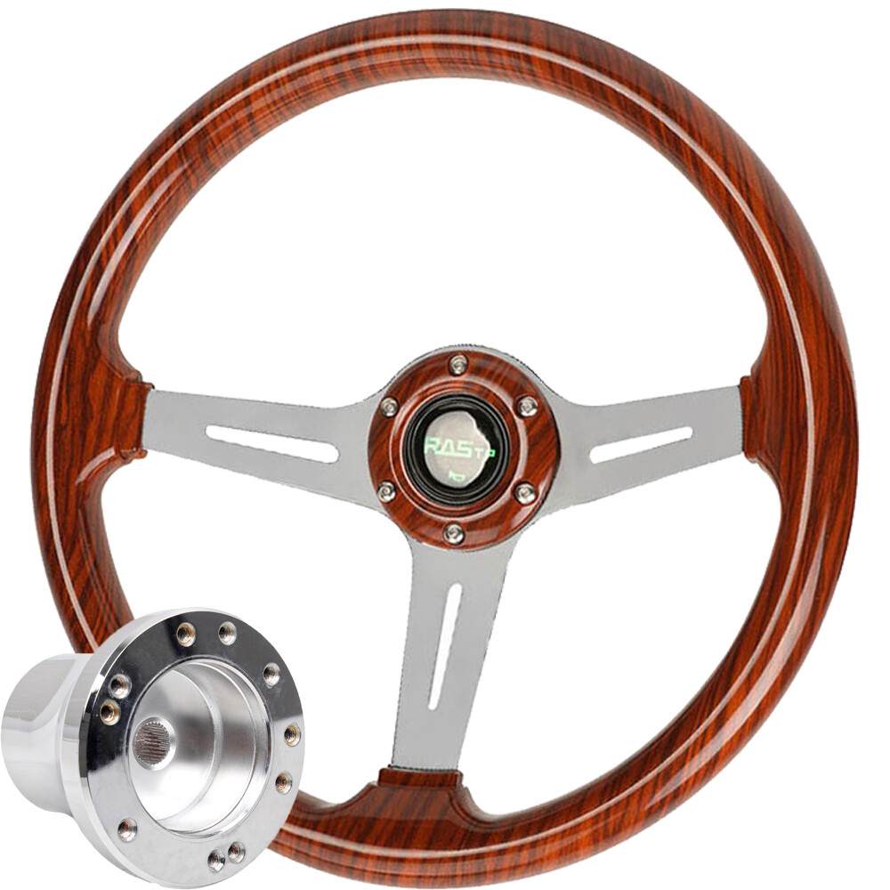 Yamaha G1-G29 Golf Cart 14-inch 345mm Steering Wheel Silver Hub Adapter