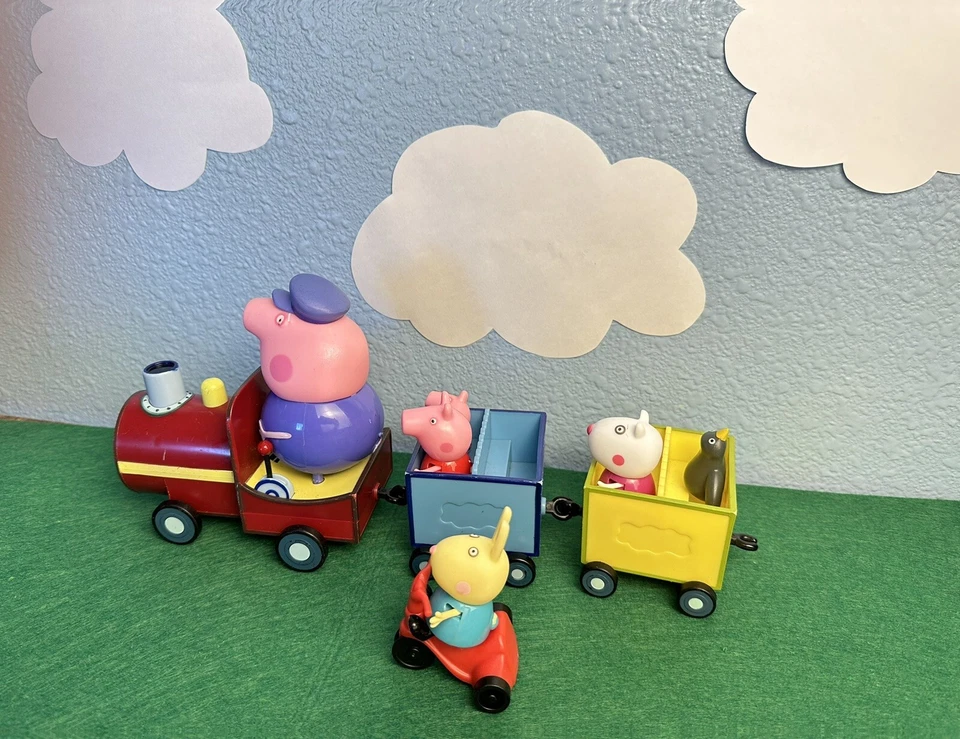 Grandpa Pig’s Music Train + 1 mascota + 4 Peppa Friends (raro más pequeño 1,8” edición bebé.) Foto 4 de 4