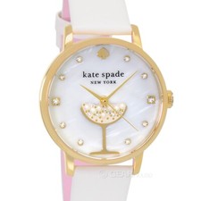 Kate Spade Pave Crystal Metro Grand Gold Tone Watch 1yru0445 Black 
