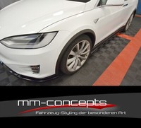 CUP Seitenschweller AnsäTze Schwarz FüR Tesla Model X Side Skirts Schweller V1