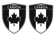 Canada BLAC flag window car shield shape decal car bumper sticker set of 2  SH08