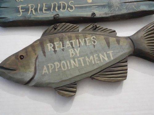Vintage ? Ohio Wholesale Wall Hanging 2 Tiered Fish Welcome Cabin Rustic Sign - Picture 6 of 7