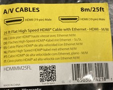 NEW - STARTECH HDMI CABLE 25ft Ultra HD 4k FLAT HDMI Cable - HDMI to HDMI M/M