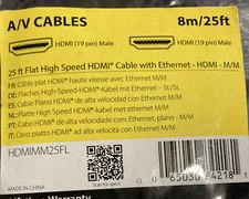 NEW - STARTECH HDMI CABLE 25ft Ultra HD 4k FLAT HDMI Cable - HDMI to HDMI M/M