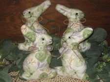Easter Decor 4 Rabbits Bowl Fillers Handmade Gift Wreath Accents Sage Green