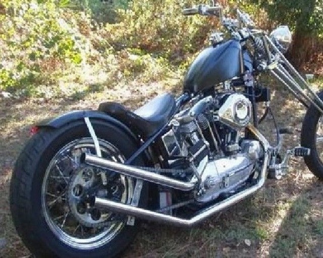 Chrome Upsweep Exhaust Drag Pipe Set Straight Cut Rigid Hardtail