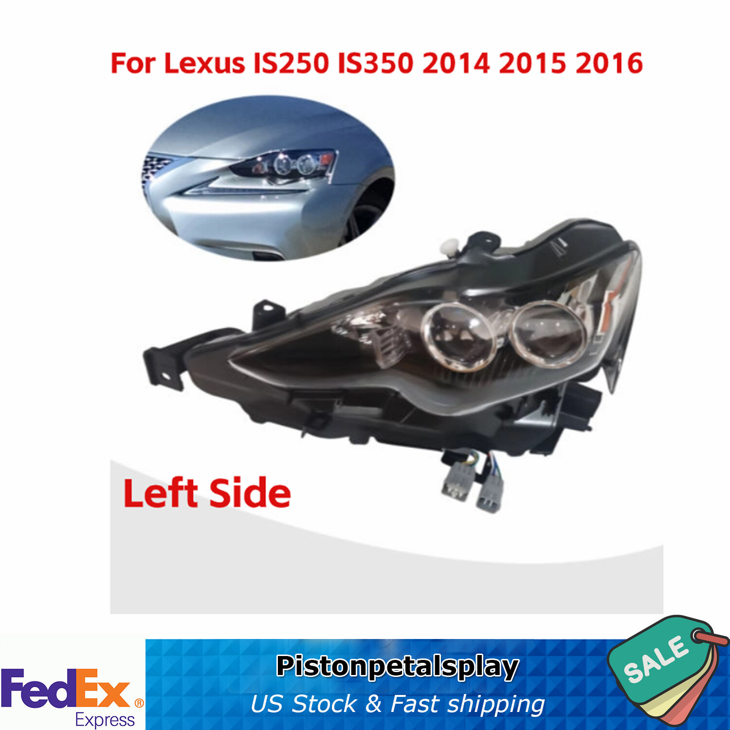 2014-2016 Lexus IS250 IS350 Left LED Headlight Driver Side LH
