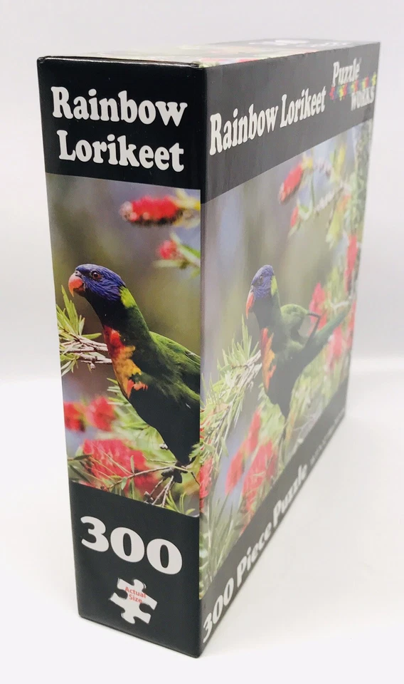 Rompecabezas Rainbow Lorikeet Parrot 300 Piezas Funciona 18.11X 12 Nuevo Hermoso Vivo Foto 3 de 4