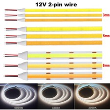 5v 12v 24v Cob Led Strip Light 3mm 5mm 8mm Flexible Tape Cabinet Kitchen Lights