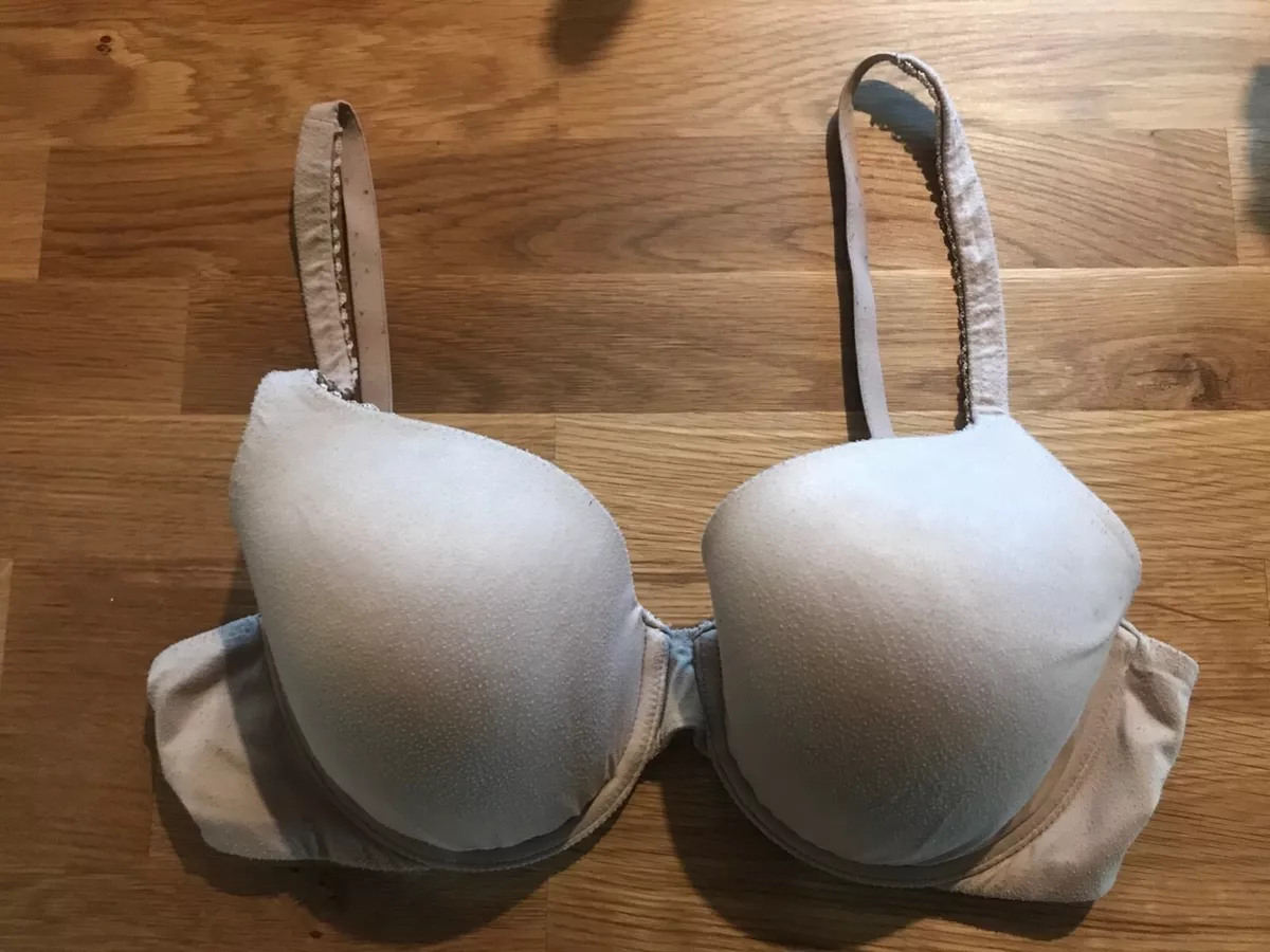 Victoria Secret Body by Victoria Bra 38DD Beige Lace Lined Perfect Coverage