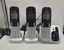 Panasonic KX-TGC220 6.0 Cordless Phone System Silver KX-TGCA21 3 Handsets