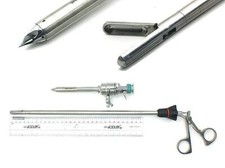 LAPAROSCOPY 10 MM STONE HOLDING (SPOON) FORCEP & 10 MM TROCAR ISO CERT. ADDLER
