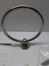 hansgrohe Towel Ring Timeless 7-inch Classic Towel Holder in Polished Nickel,...