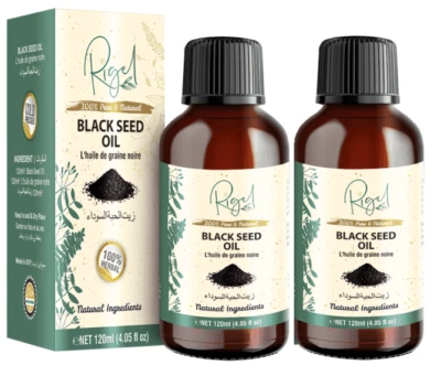 Black seed Oil 100% Pure Blackseed Oil Kalonji Oil 120ml Rigel Pack of 2