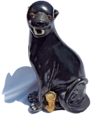 【Vintage】ブラックパンサー 陶器 BLACKPANTHER Large Vintage Ceramic Black Panther - Etsy