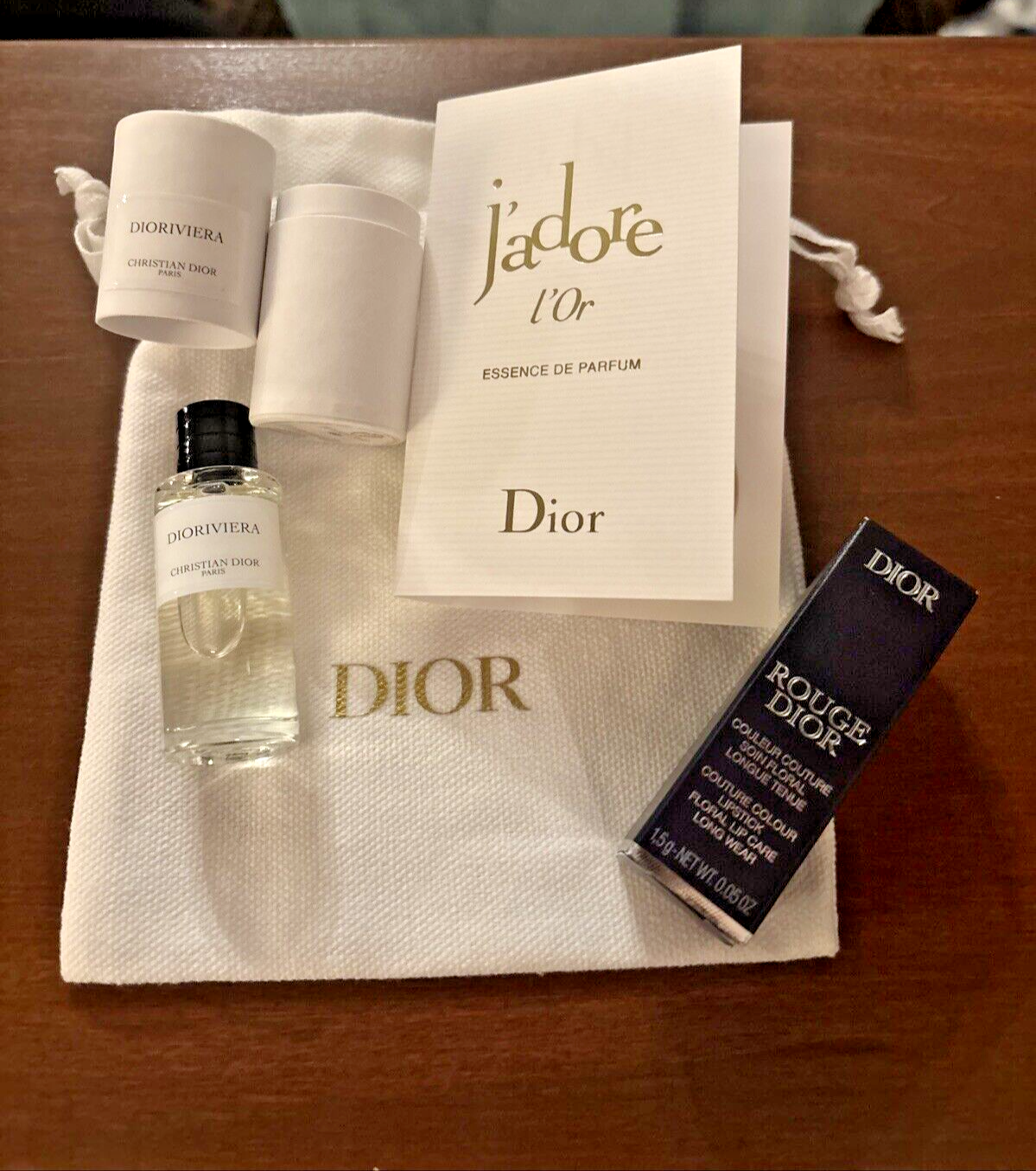 CHRISTIAN DIOR Perfume+ LIPSTICK+ Parfum+ BAG holiday Birthday Gift Set $189🌈 ,