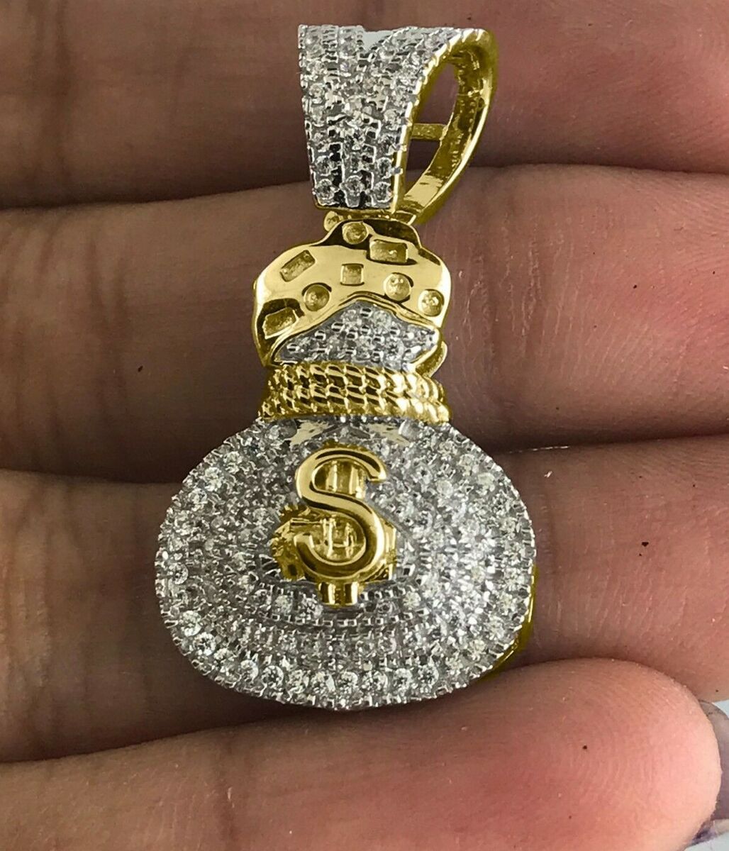 MEN'S CHARM 0.50CT ROUND DIAMOND 10K YELLOW GOLD MEN'S CHARM 0.50CT ROUND DIAMOND 10K YELLOW GOLD