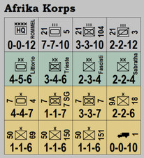 Afrika Korps   64 Easy-Read Double-Sided Replacement Counters