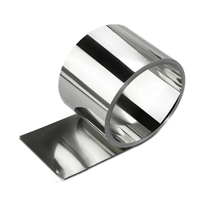 DryiC Stainless Steel Foil Sheet - 0.12mm Thick, 12.7mm Wide, 5 Meter Roll For Gaskets & Crafts