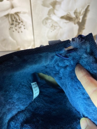 UGG Blue Suede / Sheepskin Tall Boots with Ribbon Ties. Size 9 - Picture 13 of 15