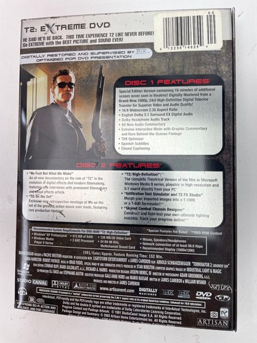 T2 The Extreme DVD Edition 2003 2-Disc Set - Metal Slipcover ONLY! - Picture 7 of 7