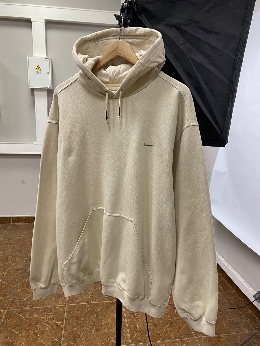 nike beige swoosh hoodie