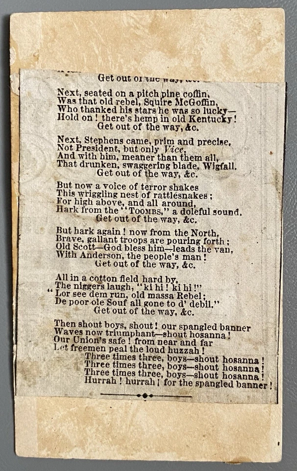 1860s Activist Songwriter Julia Ward Howe Civil War Lyric Tintype Invitation Lot - Imagem 3 de 4